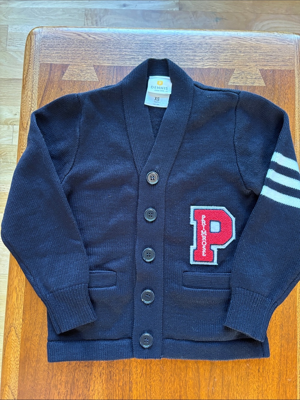Dennis Uniforms BLACK Button Up Cardigan XS Youth